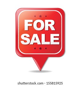 Sign For Sale With Gradient Mesh, Vector Illustration