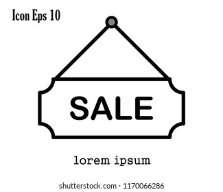 Sign sale icon