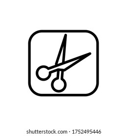 Sign, scissors icon. Simple line, outline vector elements of shopping center icons for ui and ux, website or mobile application