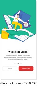 sign in and sign up screen for educational mobile app