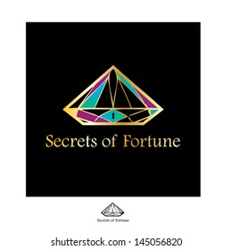 Sign - secret of fortune. Vector idea.