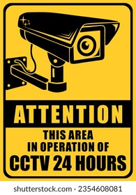 Sign of Security Camera or cctv for street, home and building concept in square shape