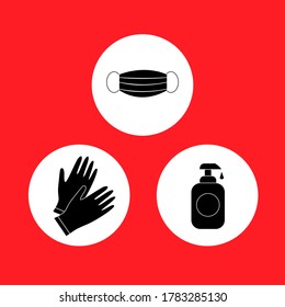 Sign with security measures when visiting
