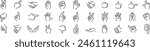  hand sign set collection Vector