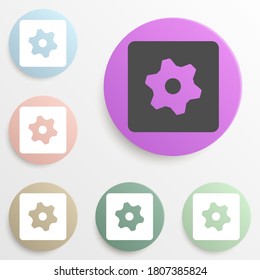 sign of settings badge color set. Simple glyph, flat vector of web icons for ui and ux, website or mobile application