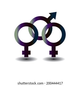 sign sexual. vector illustration