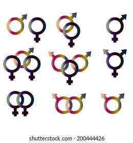 sign sexual. vector illustration