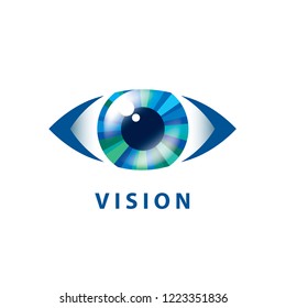 Sign in the shape of the eye. Vector illustration of the icon