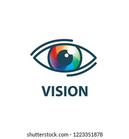 Sign in the shape of the eye. Vector illustration of the icon