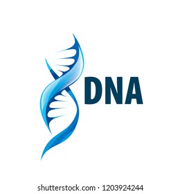 Sign in the shape of a spiral DNA. Vector illustration.