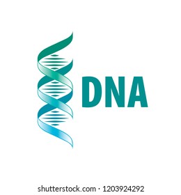 Sign in the shape of a spiral DNA. Vector illustration.