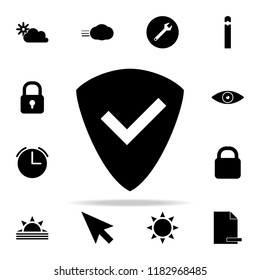 sign shield with a tick icon. web icons universal set for web and mobile