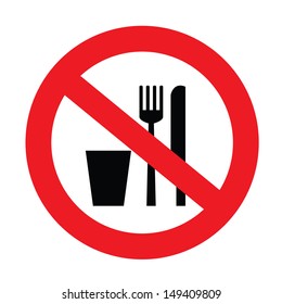 A Sign Showing No Food And Drink Allowed