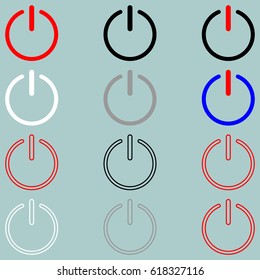 Sign shutdown for pc icon set.