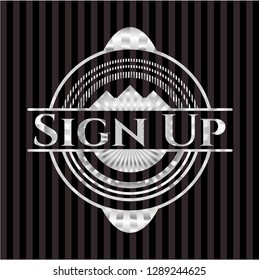 Sign Up silvery emblem