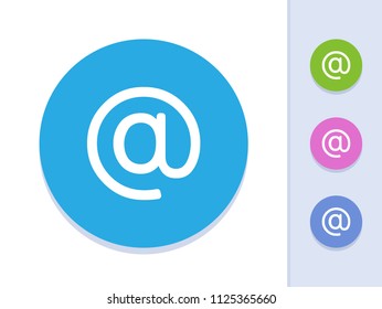 At Sign - Simple Icons. A minimalistic vector icon.
