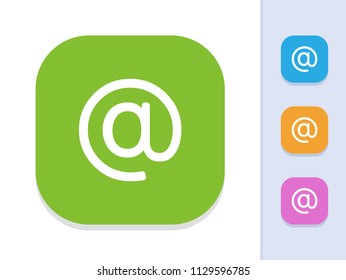 At Sign - Simple Icons. A minimalistic vector icon.
