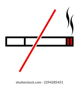 Sign Simple line icon No Smoking. web design vector illustration