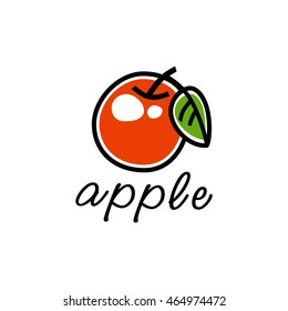 sign simple stylized apple