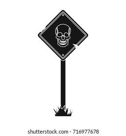 Sign, single icon in black style.Sign, vector symbol stock illustration web.