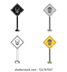 Sign, single icon in cartoon style.Sign, vector symbol stock illustration web.