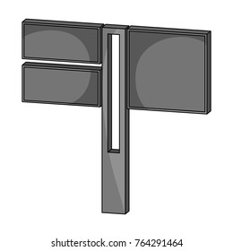 Sign single icon in monochrome style.Sign vector symbol stock illustration web.