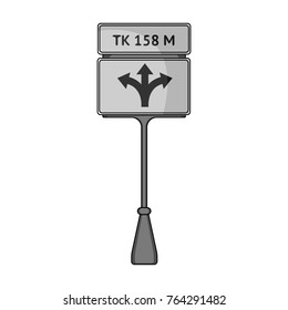 Sign single icon in monochrome style.Sign vector symbol stock illustration web.