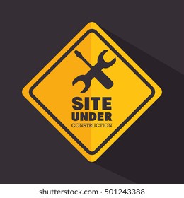 Sign Site Under Construction Tools Stock Vector (Royalty Free ...