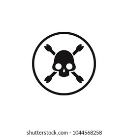 sign skull and bones icon. Element of danger signs icon. Premium quality graphic design icon. Signs and symbols collection icon for websites, web design, mobile app on white background