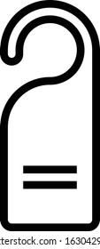 Sign, sleeping, hanger, do not disturb, door hanger, Tools and utensils icon. High quality outline icon for website and mobile apps. Vector illustration on a white background.