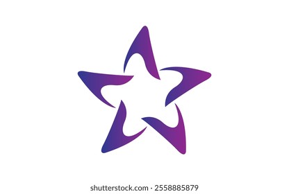 Sign Slightly twisted star. Star Element for logo Abstract star logo icon design template elements