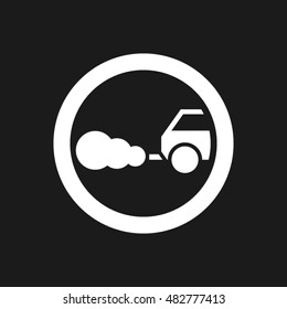 Sign of smoke from car icons vector EPS 10