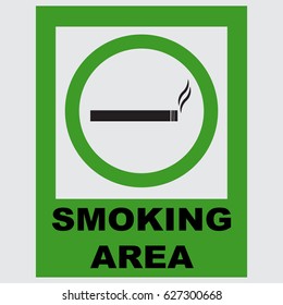 Sign Smoking area