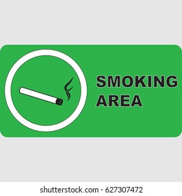 Sign Smoking area