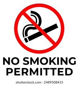 A sign with a smoking ban. Smoking is bad for your health.