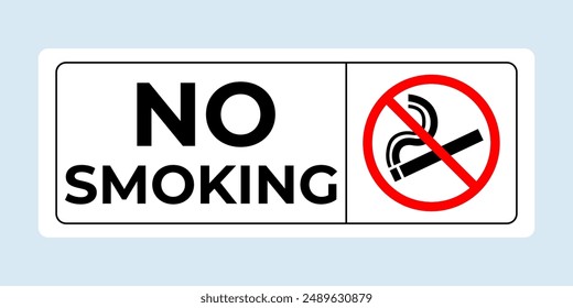 A sign with a smoking ban. Smoking is bad for your health.