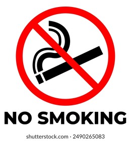 A sign with a smoking ban. Smoking is bad for your health.