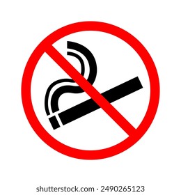 A sign with a smoking ban. Smoking is bad for your health.