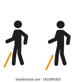 a sign of social distancing in the queue at the cinema, in the store, at the ticket office of the train station, be safe