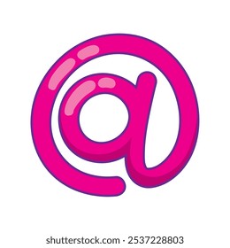 at sign social media isolated