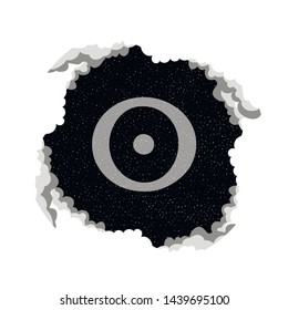 The sign of the sol . Symbol, sign, sticker, magnet. Astronomy horoscope. Starry sky in the clouds
