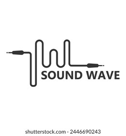 sign of Sound waves logo vector illustration design 