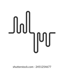 sign of Sound waves logo vector illustration design 
