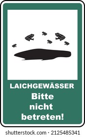 Sign spawning waters signal green