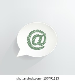 At Sign Speech Bubble Icon