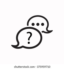 sign speech   icon,  isolated. Flat  design.