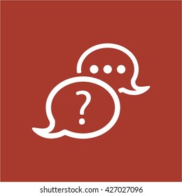 sign speech  icon,  isolated. Flat  design.