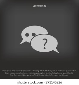 sign speech web icon