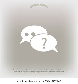 sign speech web icon