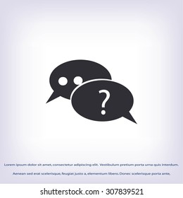 sign speech web icon